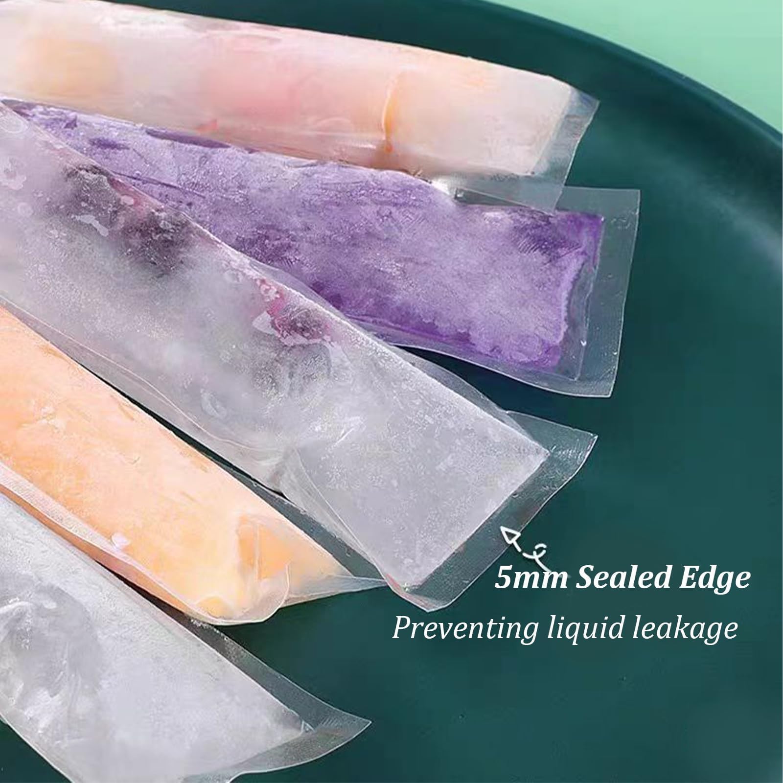 Sacchetti per Ghiaccioli 100 Pezzi con Imbuto - Bustine Ghiaccioli per Muffe Ice Popsicle - Ideali per Gelato, Yogurt, Famiglia