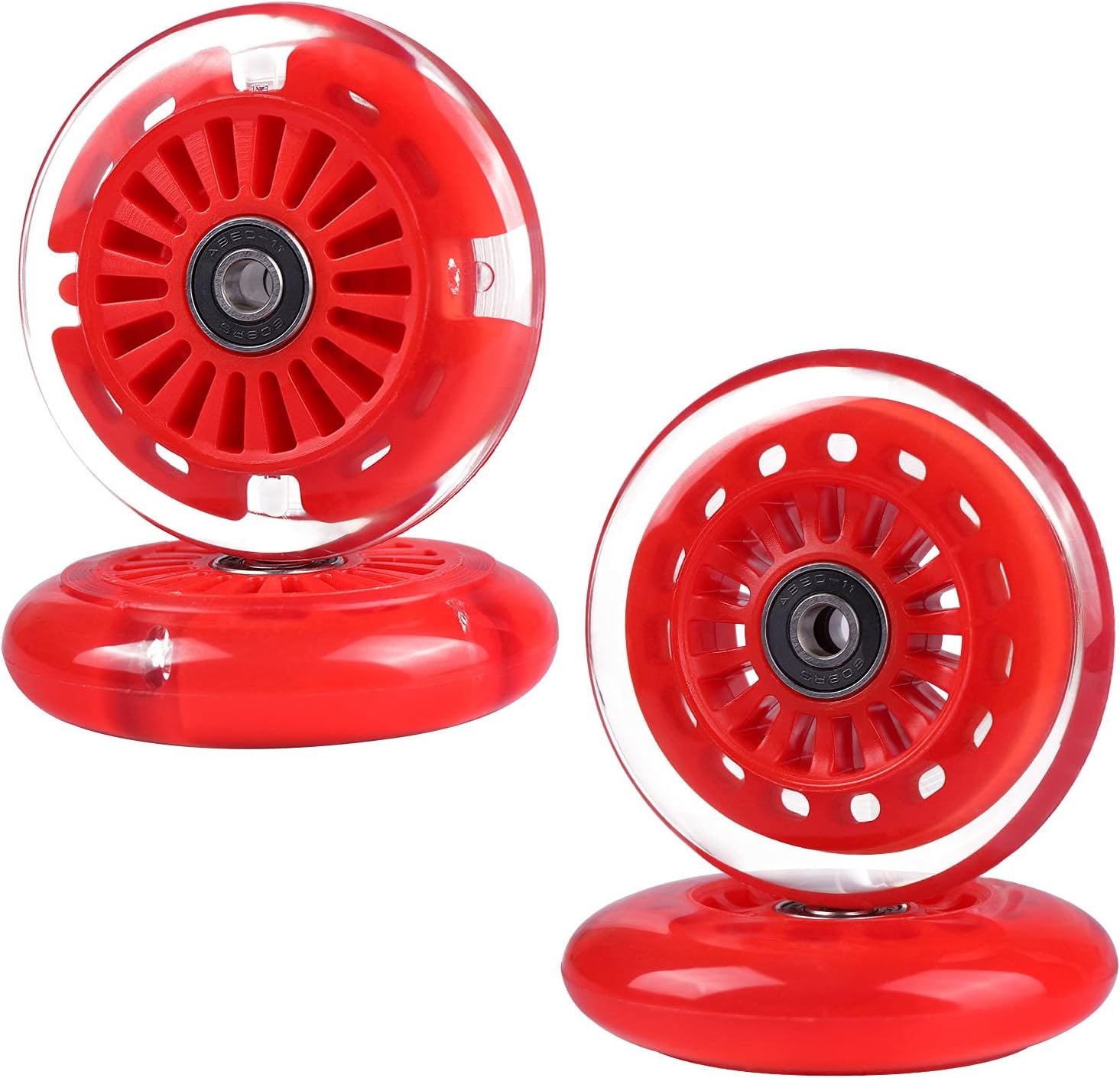 90mm Wiggle Car Polyurethane Replacement Wheels Set Upgrades for PlasmaCar Ride-on Toys Wiggle Car Replacement Wheels, 4-Pack (Purple)