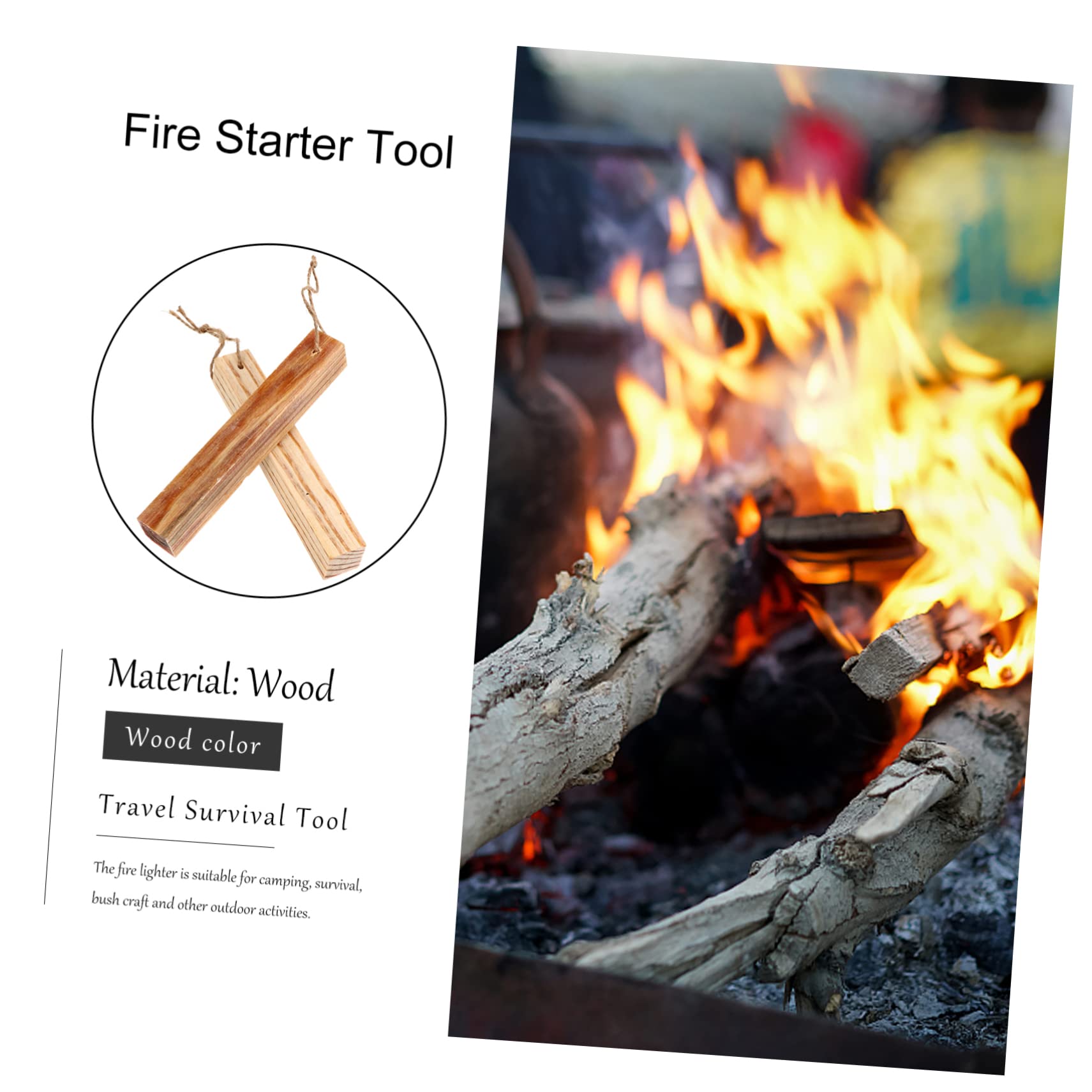 BESPORTBLE 6pièces Outils De Démarrage De Feu pour Camping Et Survie Plein Air Allume-feu Pratique Résistant Aux Intempéries pour Barbecue Et Randonnée