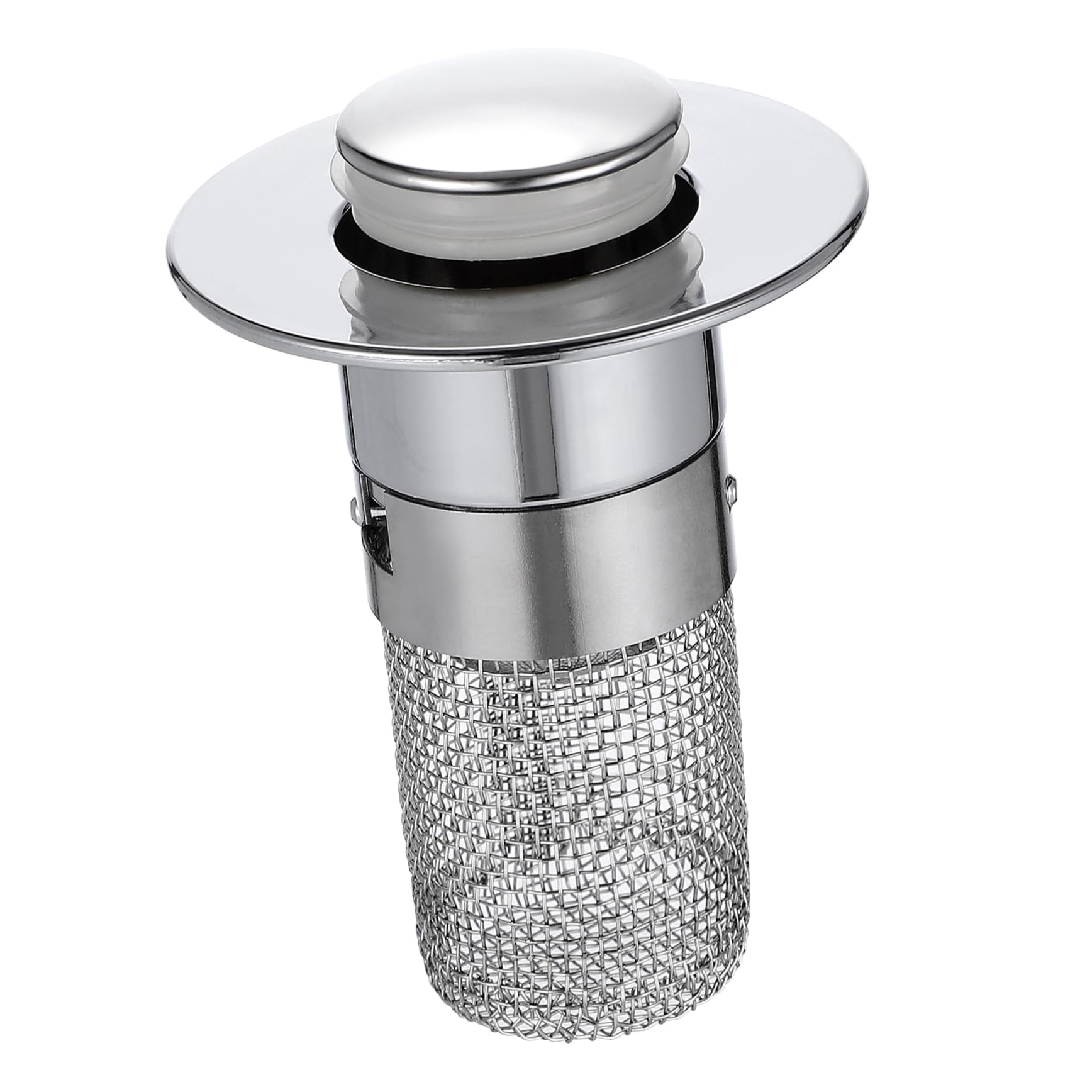 SHOWERORO Tapón De Desagüe De Lavabo Filtro De Acero Inoxidable y Núcleo De Latón Tapón De Fregadero Anti-Olor y Anti-obstrucción Diseño Práctico para Baño y Cocina