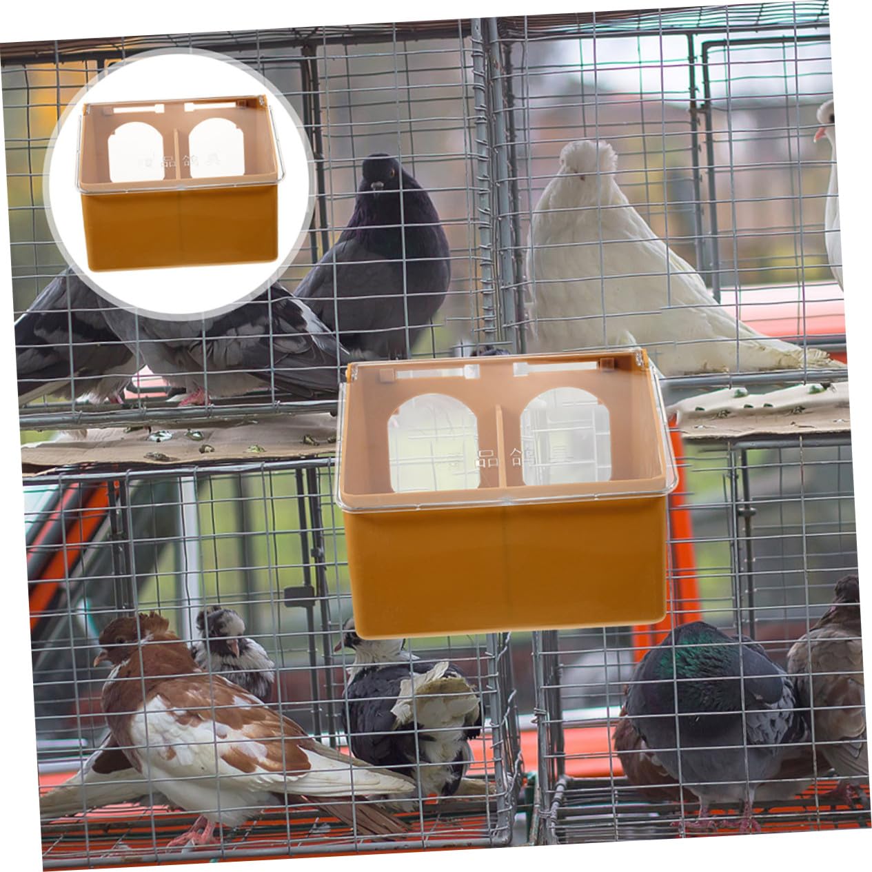 BESPORTBLE 3 pièces Mangeoire Suspendue pour Petits Oiseaux Distributeur Multi-Compartiments Plastique pour Cage Capacité pour Perroquets et Tourterelles