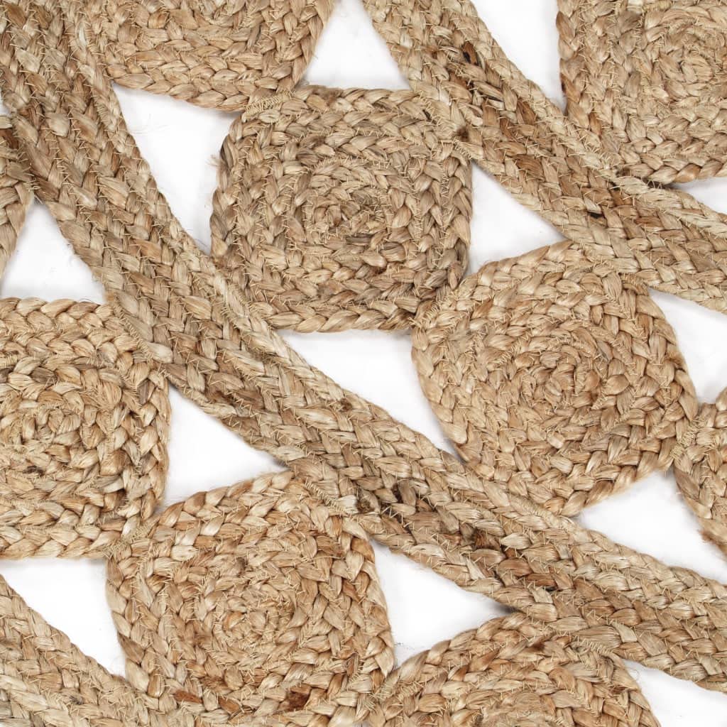 Tapis de jute tressé à la main, 120 cm, revêtement de sol, en fibre naturelle, pour décoration de salon, chambre à coucher
