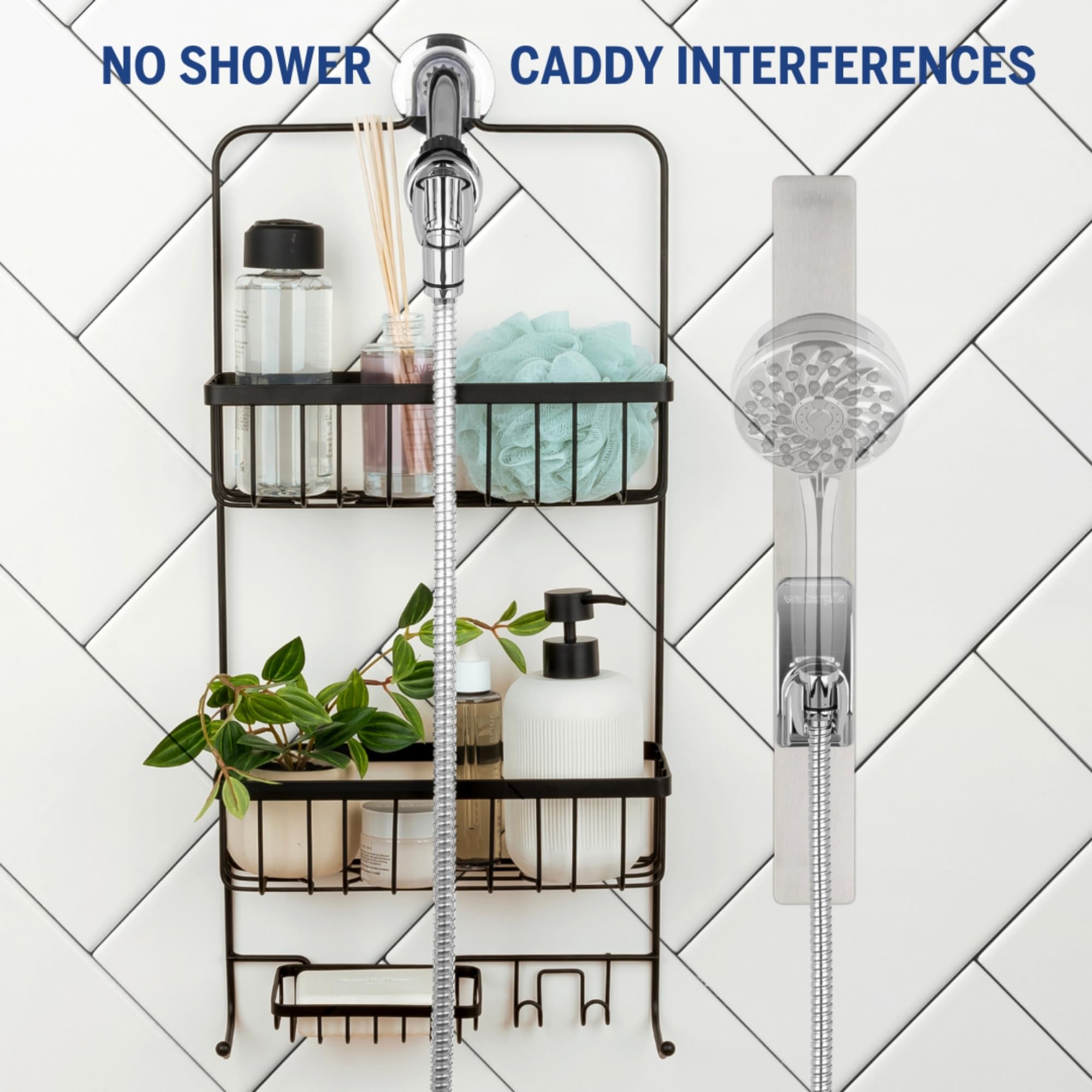 Waterpik Magnetic Slide Strip Accessory Kit Chrome - For Handheld Shower Heads not included - Height Adjustable — view 6