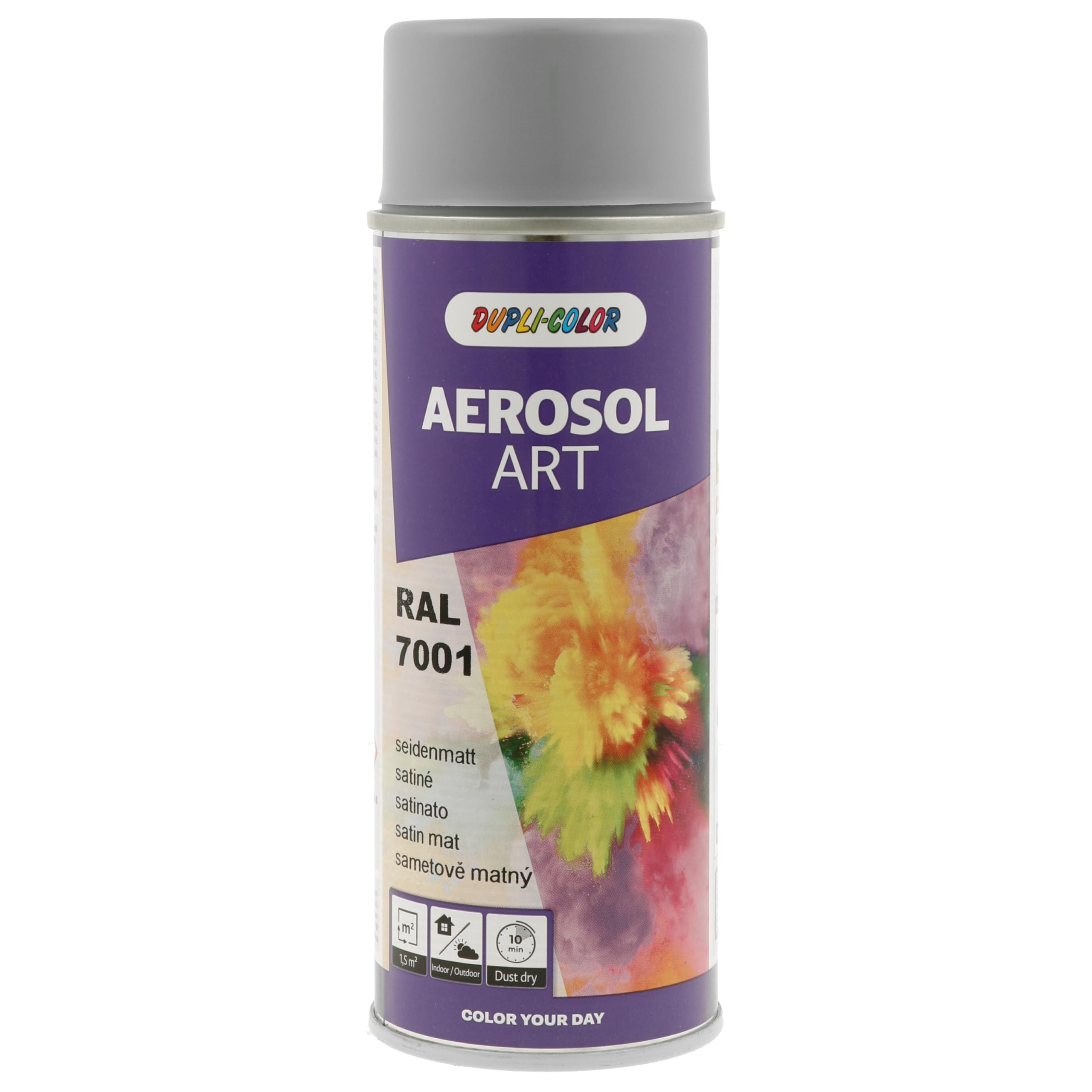 DUPLI-COLOR AEROSOL ART RAL 7001 Silbergrau seidenmatt 400 ml - Sprühfarbe