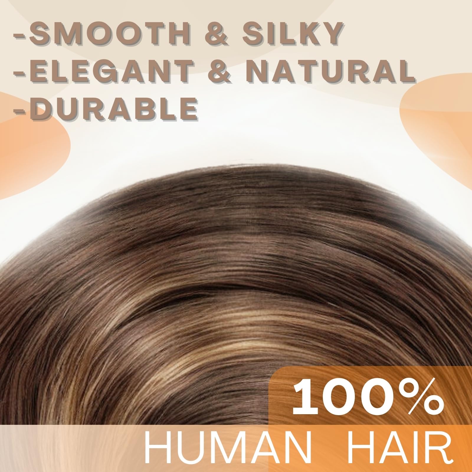 Charmele Messy Bun Hair Piece Human Hair, Human Hair Bun, Messy Bun Scrunchie Updo Hairpieces Donut, Real Hair Bun Wig, Hairpiece for Women Medium Brown Mixed Honey Blonde