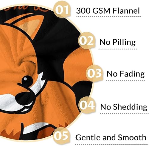 Miniatura 30 de Manta de zorro personalizada con nombre para niñas y niños, suave, mullida y acogedora, manta tamaño regazo de 30 x 40 pulgadas, para sofá, oficina
