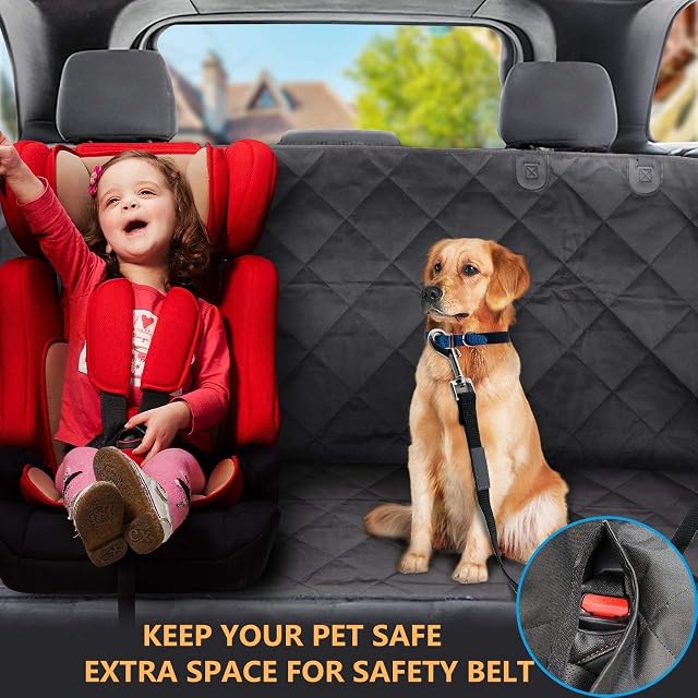 Foto 5 de 7 de Fundas para Asientos de Coche para Perros con Ventana Visual de Malla y Bolsillos de Almacenamiento Hamaca…