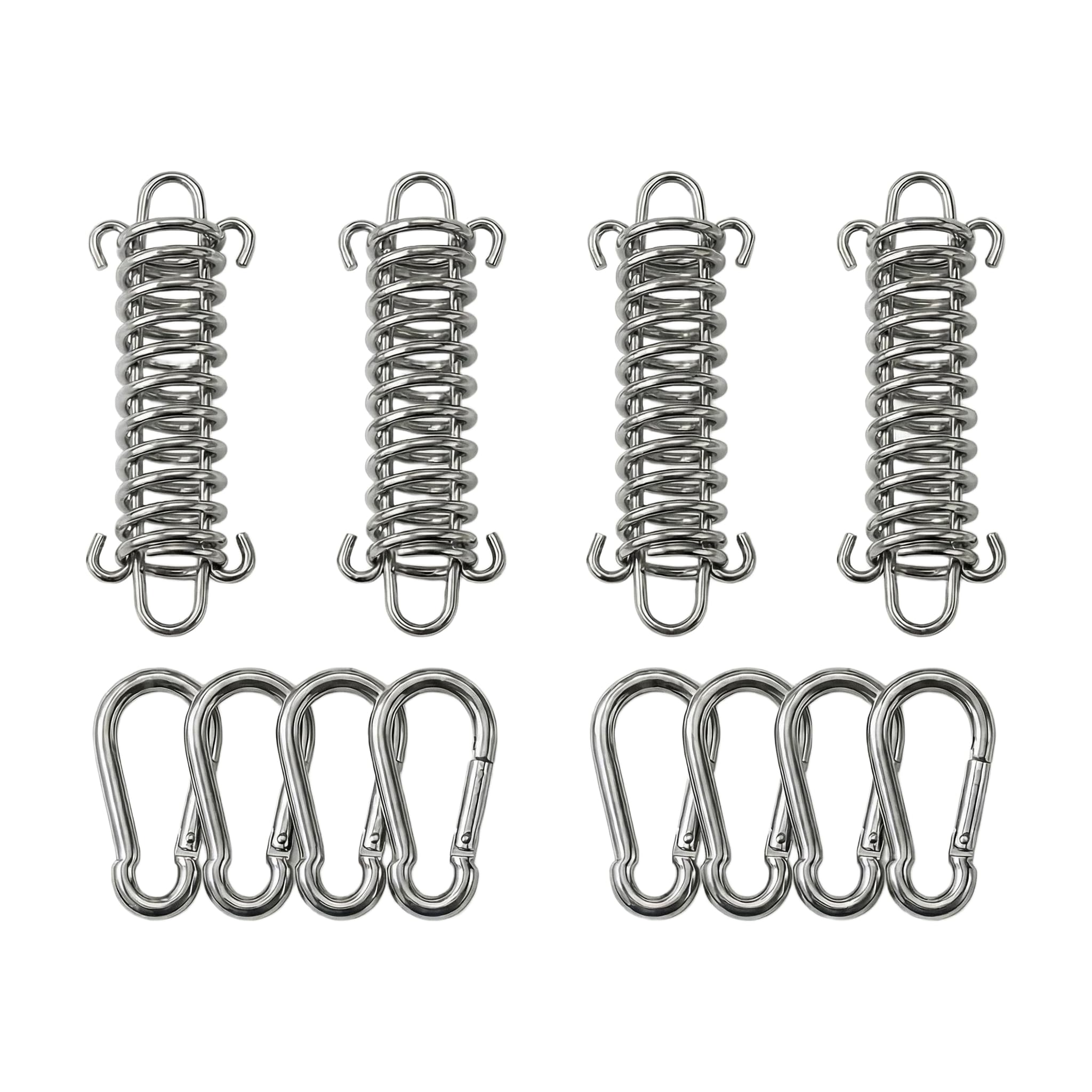 Zugfeder Zugfedern mit Haken 4 Stück Sonnensegel Befestigung, Sonnensegel Befestigungsset für Zugfeder mit Haken, Geeignet für Sonnenschirme, Planen, Campingzelte und Outdoor-Zeltzubehör Garten