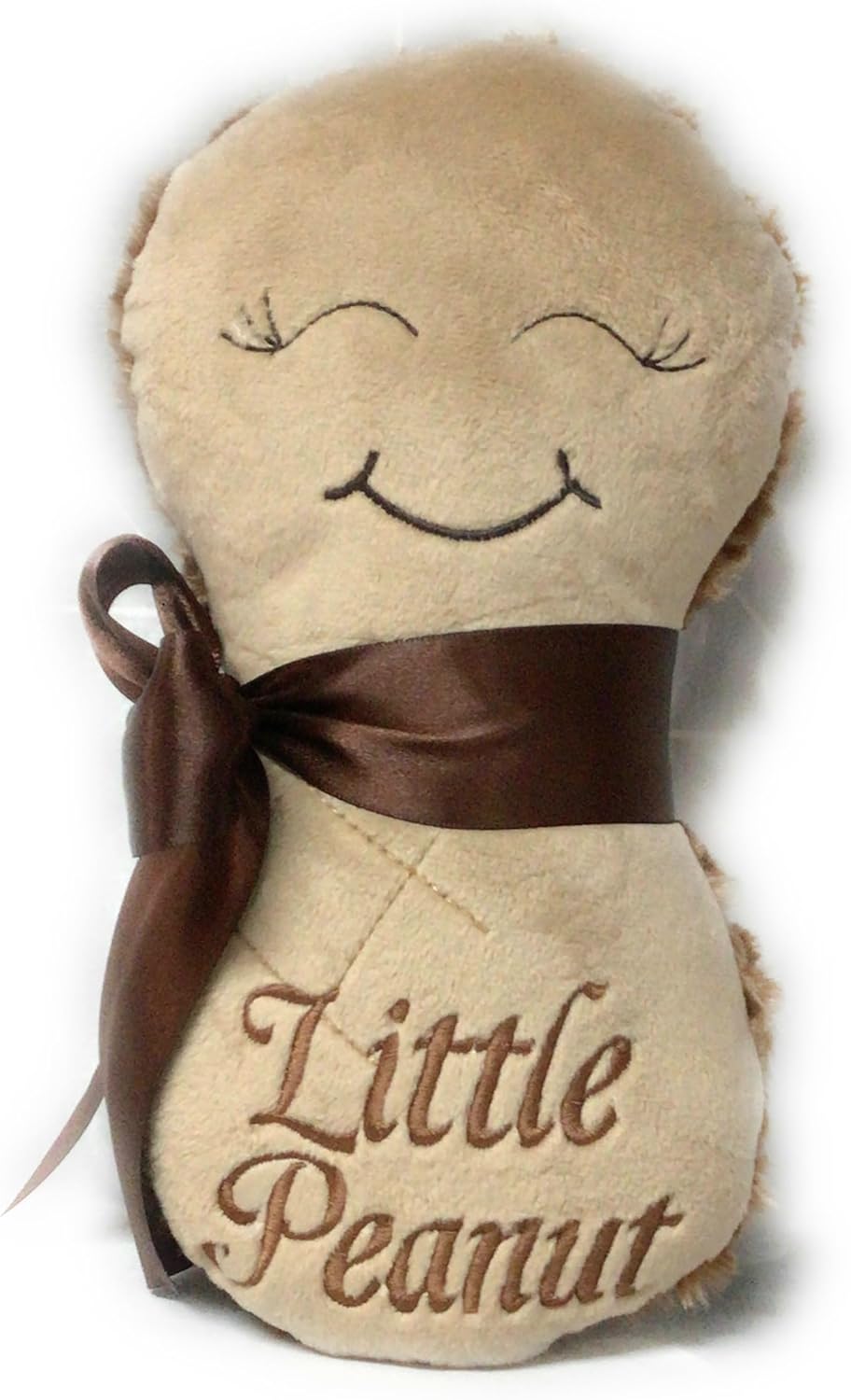 Little Peanut Brown/Tan Plush Peanut Baby Handmade Stuffie Soft Toy