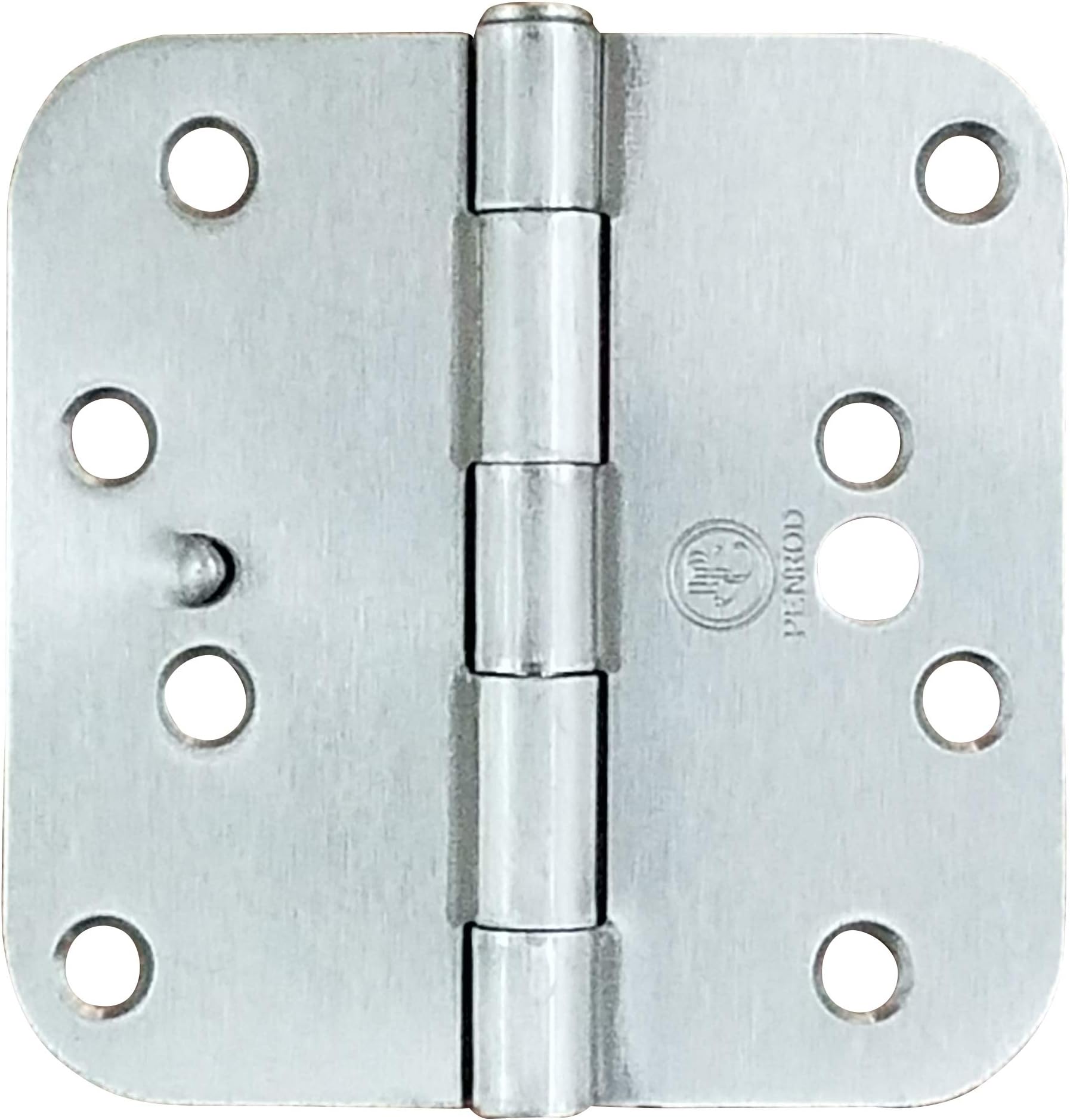 Security Door Hinges Satin Nickel 4 Inch with 5/8 Radius Security