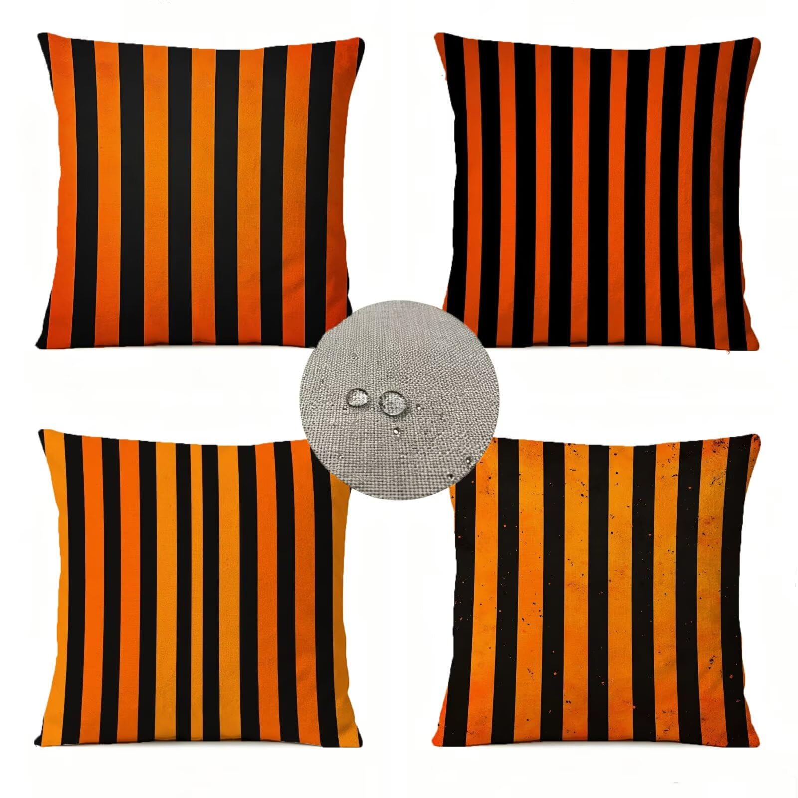 Juego de 4 Fundas Cojín 45x45 Rojo Lino Cojines Sofa Cuadrado GJ-71