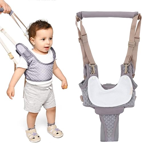Miniatura 5 de Arneses para caminar para bebés, almohadilla de entrepierna desmontable ajustable de mano para niños pequeños, cinturón ajustable para ponerse de