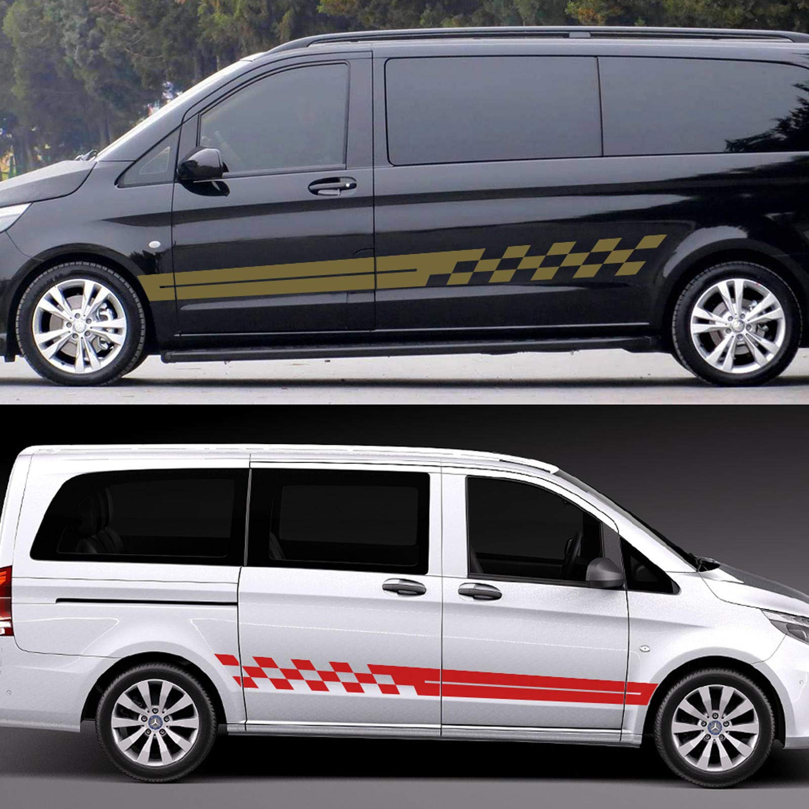 Naklejki boczne samochodu, dla Mercedes Sprinter Benz Vito V klasa Berlingo Fiat Ducato Renault Auto naklejki do tuningu samochodów