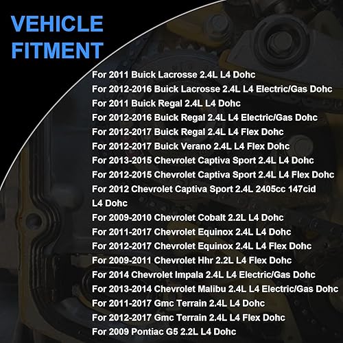 Miniatura 3 de Kit de cadena de distribución 2.4 Bomba de agua, bomba de aceite, tensor de piñón guía de cadena para GMC Terrain 2011-2017, Chevy Equinox Malibu,
