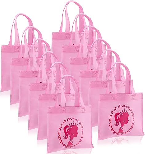 Bolsas de regalo de fiesta rosas para niñas, bolsas de regalo de princesa rosa intenso, bolsas de caramelos, bolsas de golosinas para fiestas