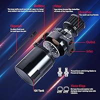 Vista 2 de Kit de Captura de Aceite Universal SPEEDWOW con filtro de bronce de baja micra y deflector extraíble más grande, Tanque de Captura de Aceite y Aire