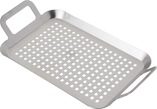 TableCraft 13.5" Stainless Steel Grilling Pan - Thumbnail 5