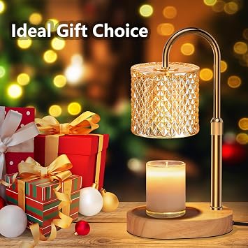 seenlast 2 Packs Candle Warmer Lamp with Timer Dimmer Adjustable Height