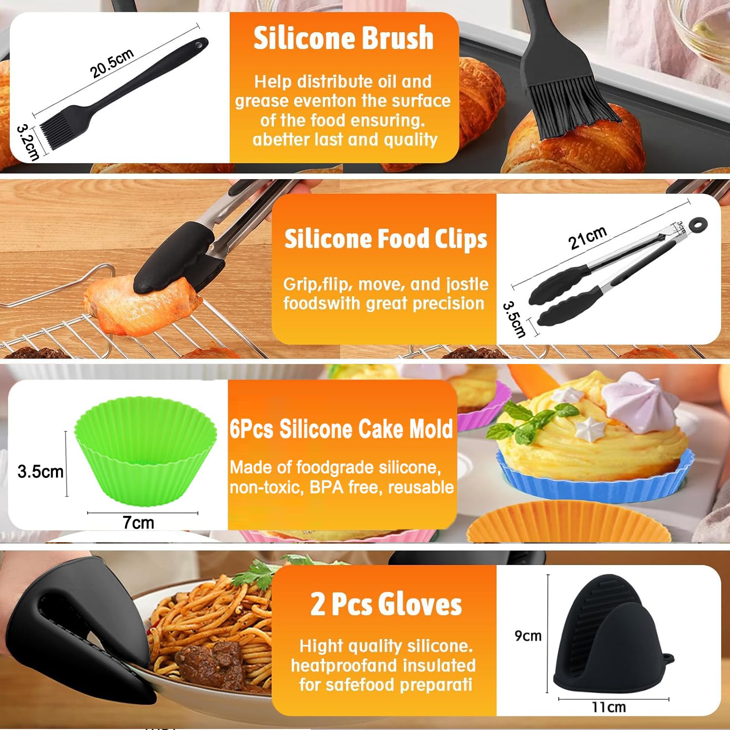 Lot De 2 Protections Anti-éclaboussures Pour Philips Airfryer 3000 Dual Basket NA350 NA550 6L/3L, Friteuse à Air Chaud, Protection Anti- éclaboussures En Silicone, Réutilisable, Protection