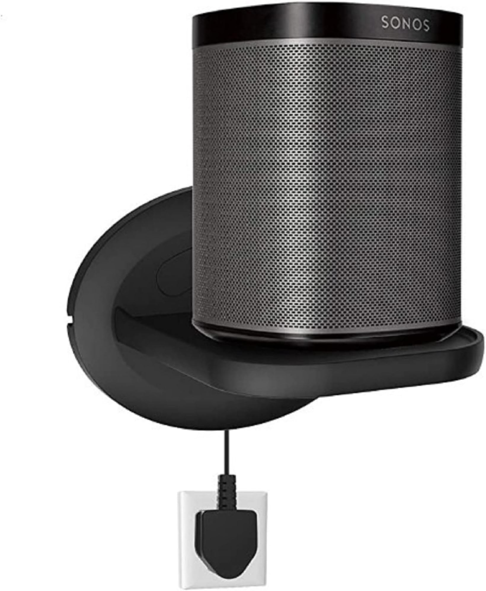 HomeMountWall Shelf for Show 11 & Dot Max, Universal Speaker Bracket for HomePod Mini, Google Nest Mini, Nest Wi-Fi Point, Smart Cameras – Space-Saving Holder with Cable Tidy, Holds 15 lbs