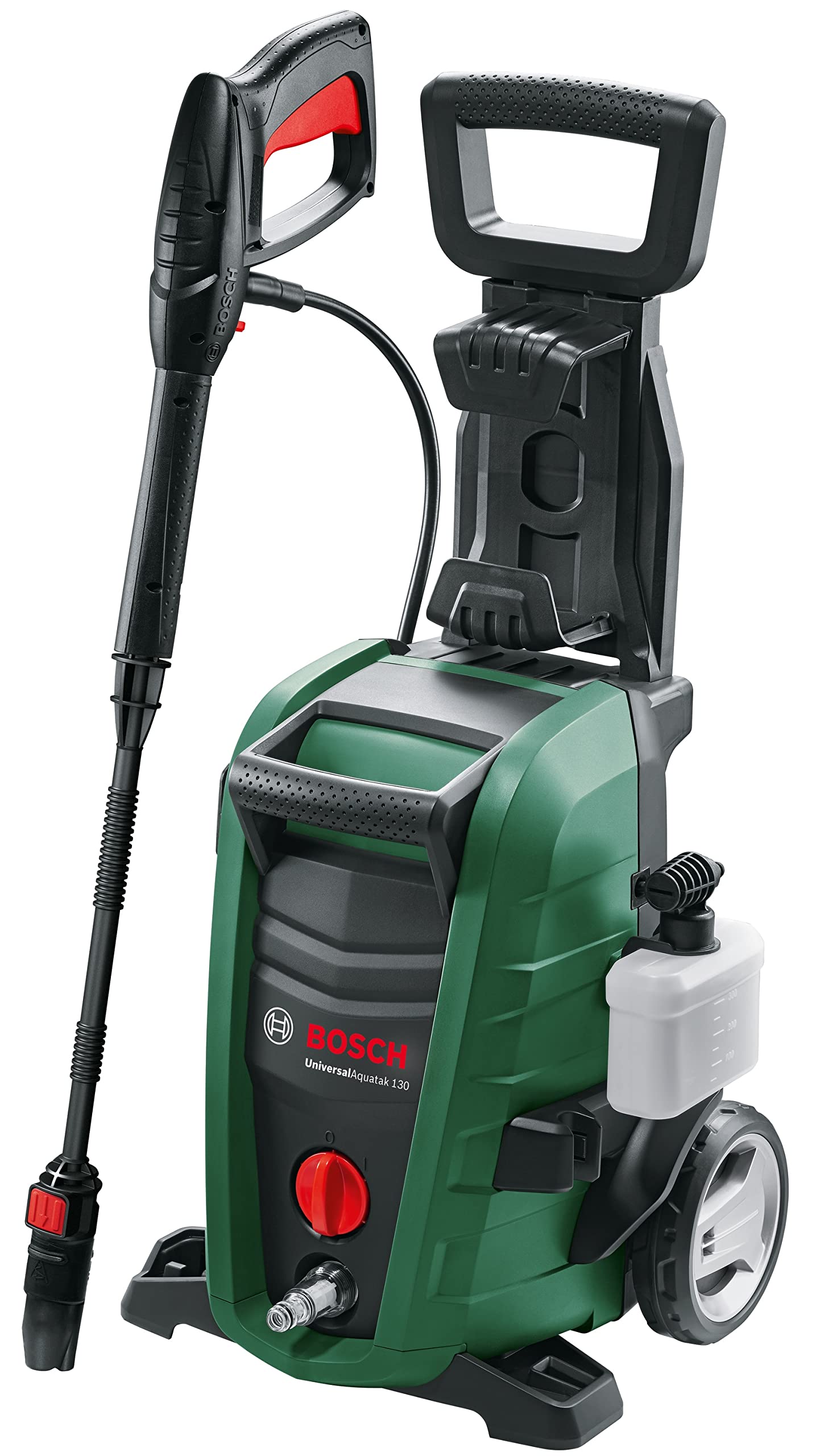 BOSCH Universal Aquatak 130 High-Pressure Washer | 1700W Motor | 130 Bar, 3-in-1 Nozzle (Rotary, Fan-Jet, Pencil Jet), Detergent System, 6m Hose, Compact & Portable for Car & Bike Wash, Patio, 7.9 kg product image 9