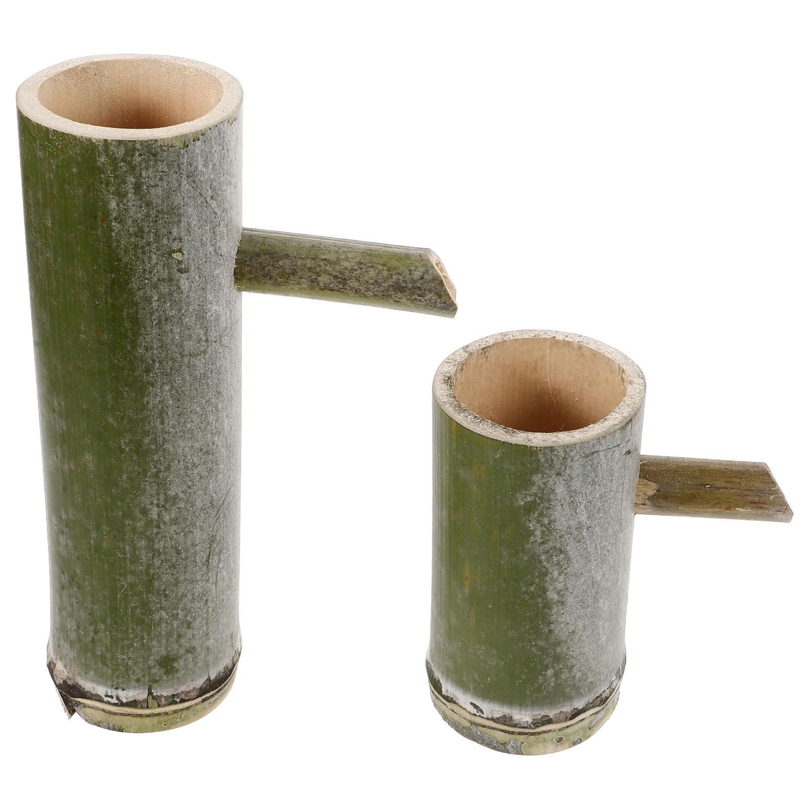 Fontaine à eau bambou embout naturel pour décoration de bassin de jardin et aquarium intérieur