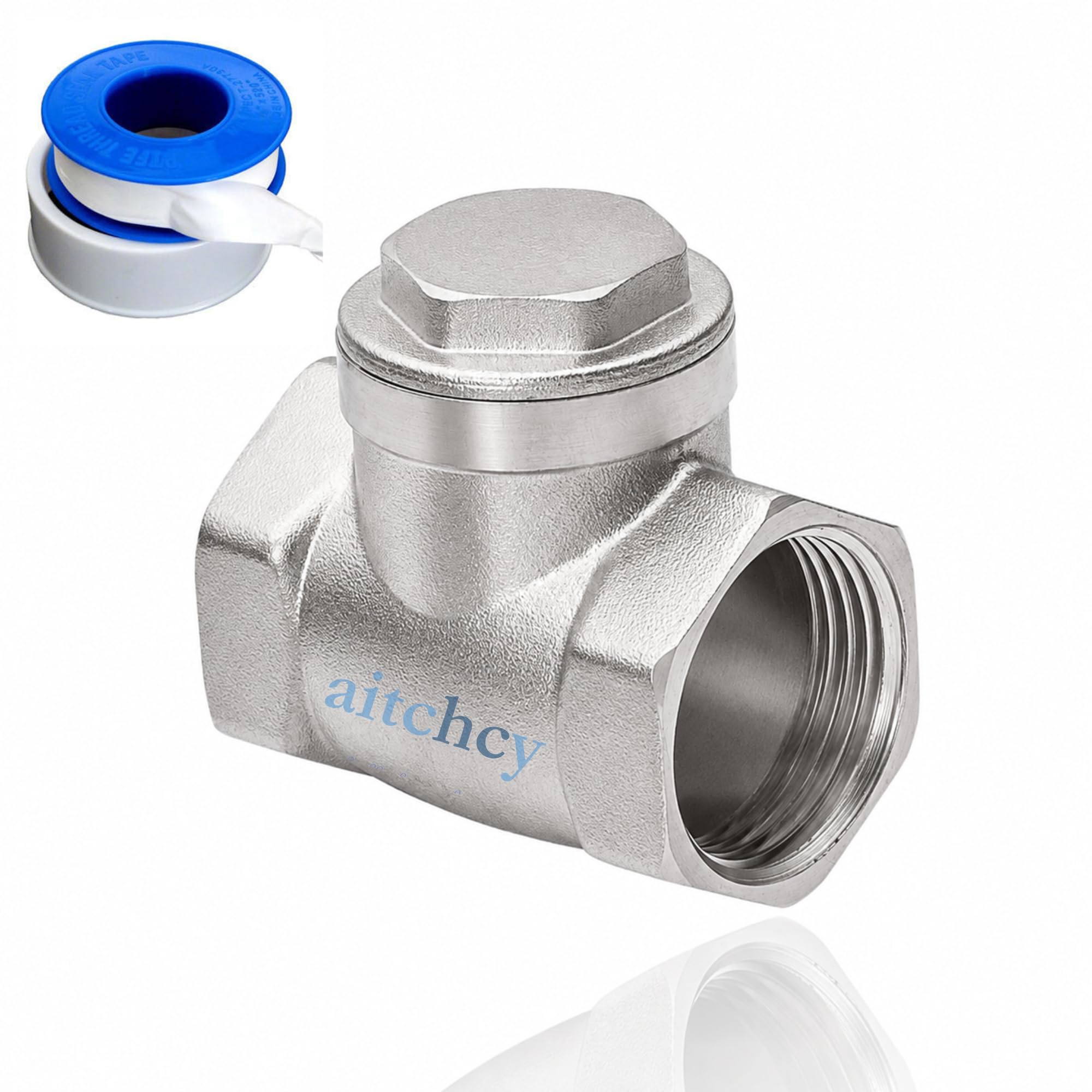 Full Brass Horizontal Non Return Valve 1 inch | Heavy Duty Brass NRV 1 inch | Swing Check Valve | One flow direction Valve | Horizontal NRV for Pipe Fitting (1inch)-image-14