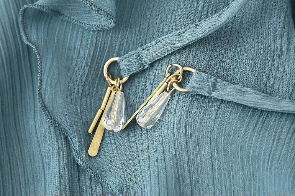 gonne da Donna Gonna Lunga Pieghettata da Donna con Cintura-1-s