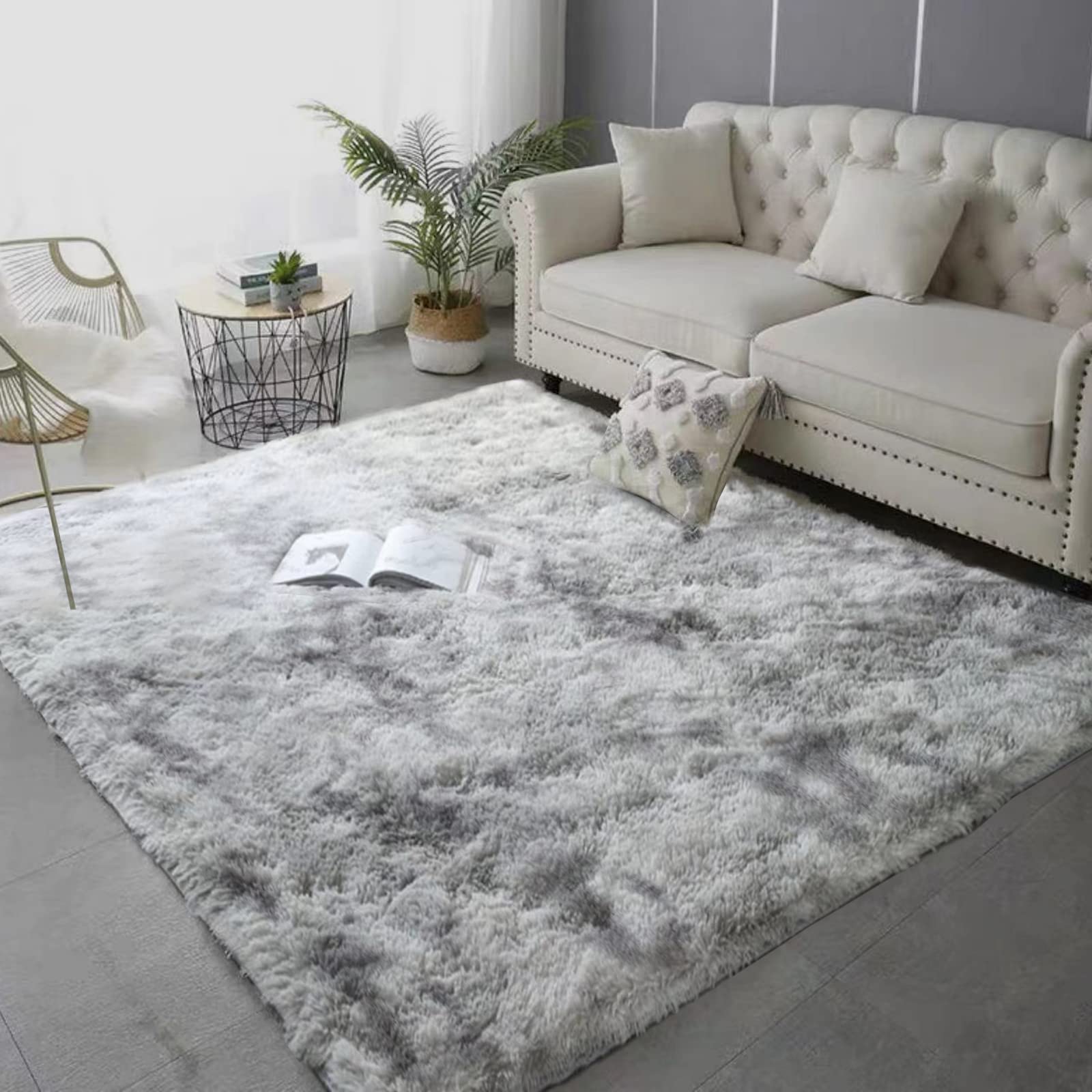 evizen Furry Rug Grey 9x12 for sale Mesa, AZ Nellis Auction