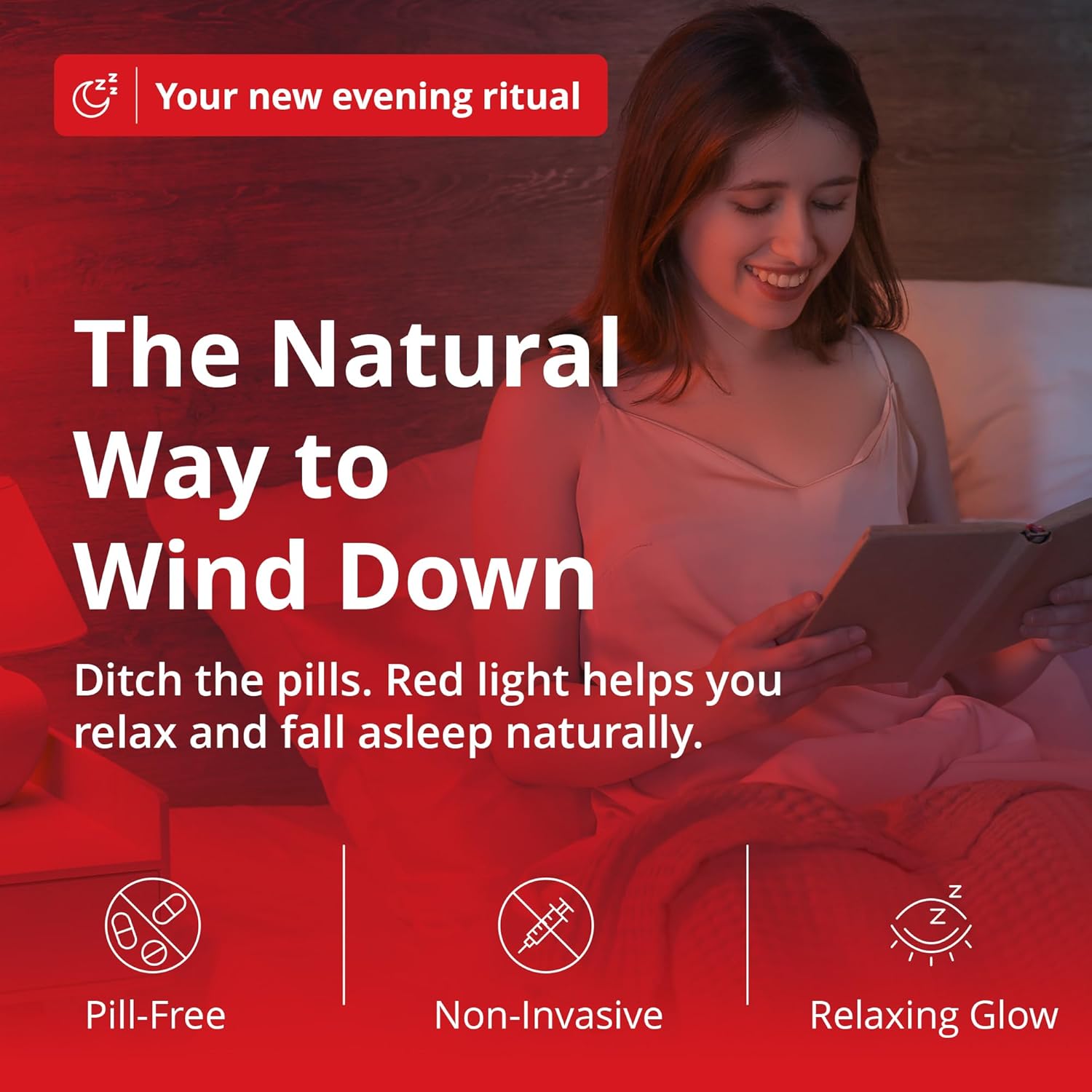 Revive - 670nm Red Light Bulb by Gamma - Sleep Therapy - Melatonin Promoting Natural Sleep Aid - Image 5
