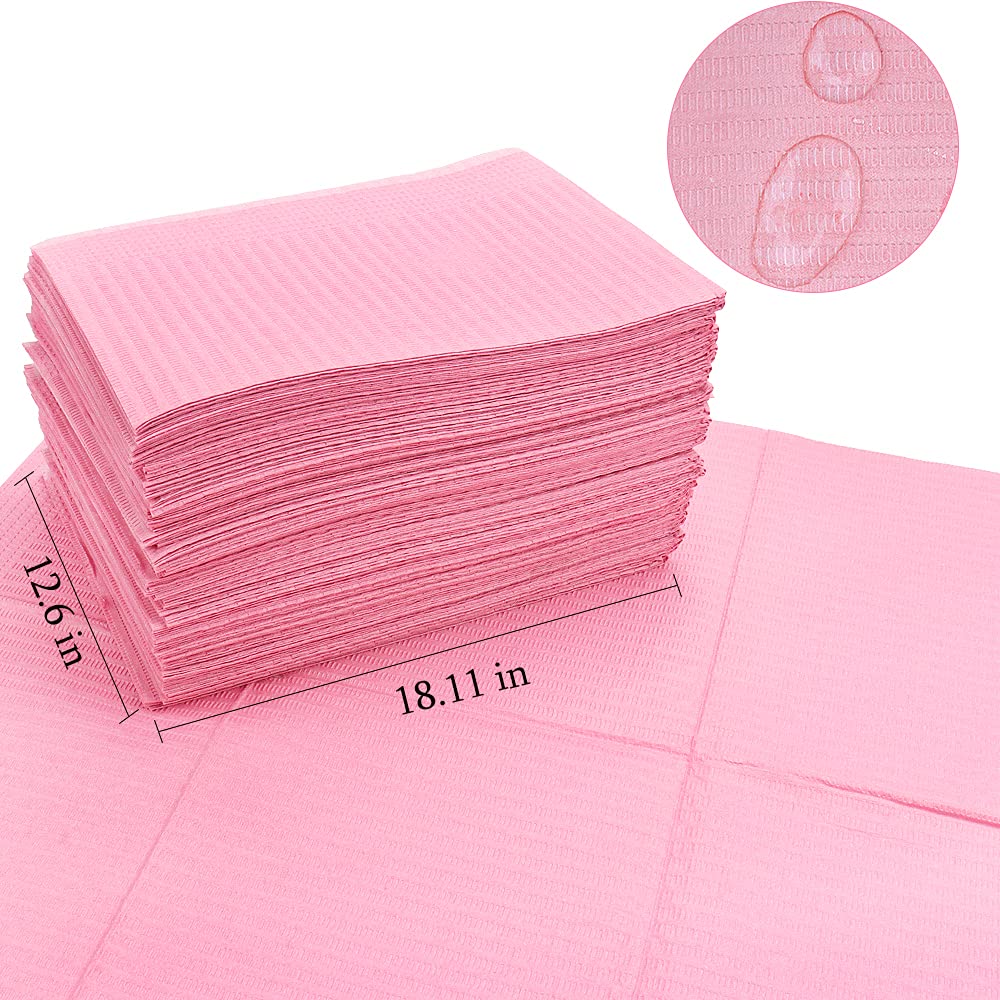 Yuelong 50pcs Disposable Dental Bibs Tattoo Bibs Pink Tattoo Table - View #6