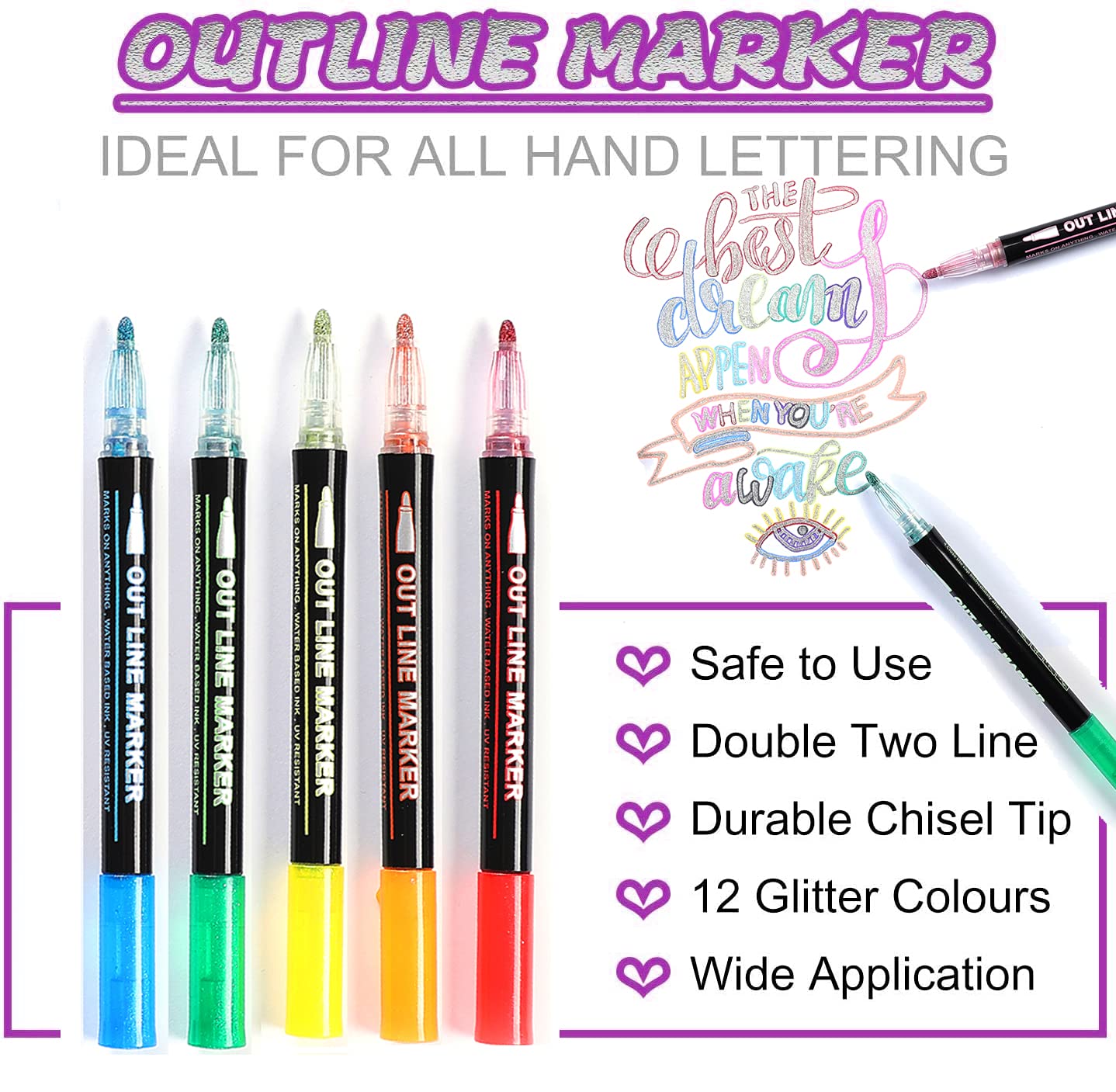 PATIKIL Gelstift-Nachfüllungen – 48 Stück, 1 Mm Spitze, Fluoreszierende Metallic-Tinte In Blau – Für Malen, Scrapbooking & Tagebuch