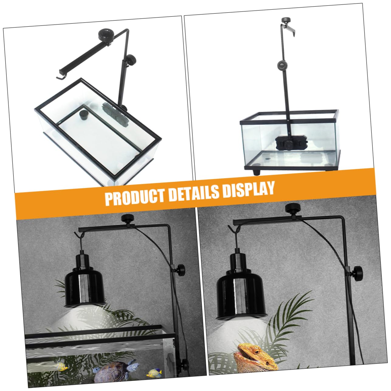 Supporto per Lampada per Rettili Marini Robusto E Resistente allo Sbiadimento per Acquari di Tartarughe per Terrari di Rettili