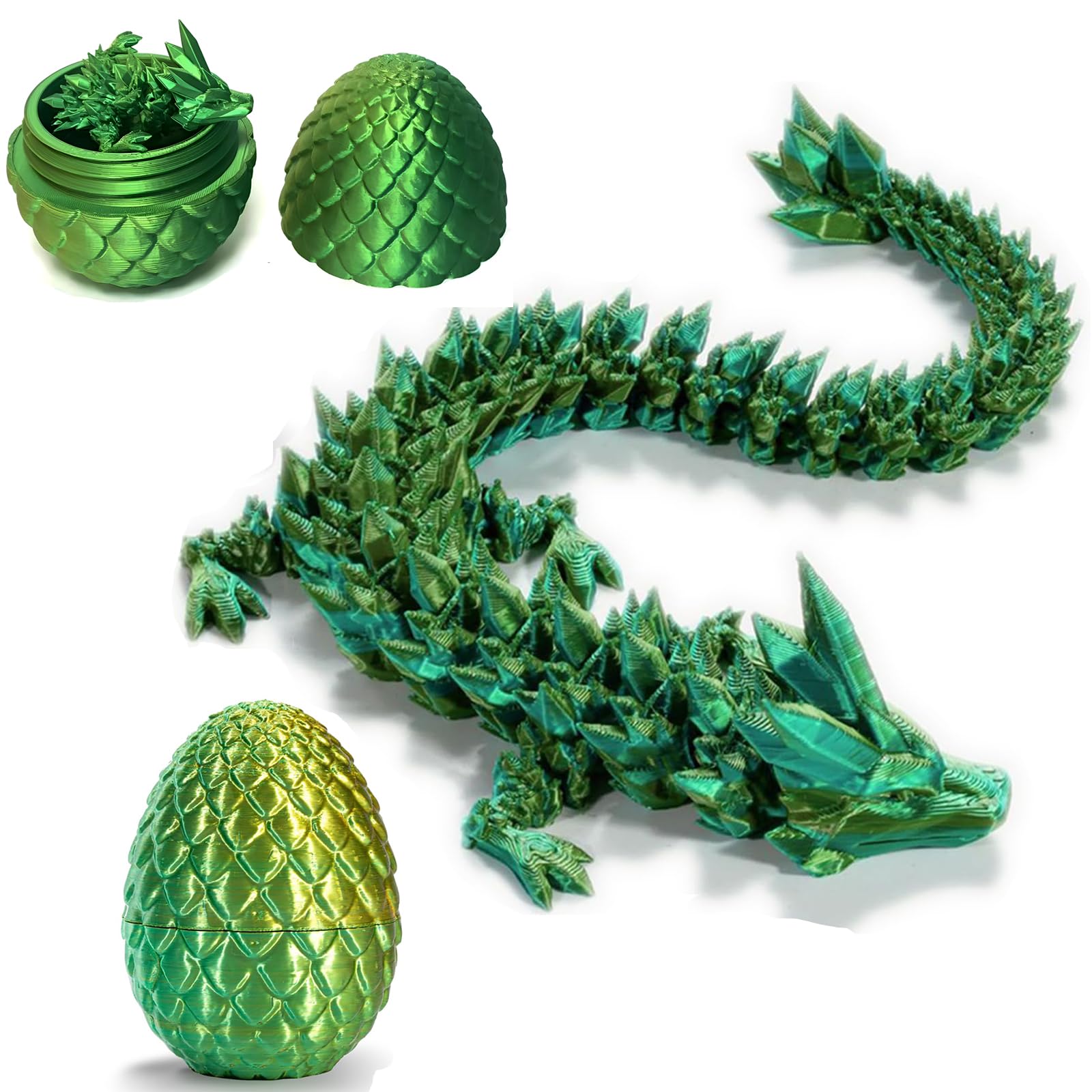 Œuf De Dragon Imprimé En 3D – Figurine Flexible Et Mobile, Cristal De Collection, Cadeau Surprise Pour Fans De Mythologie Et Enfants