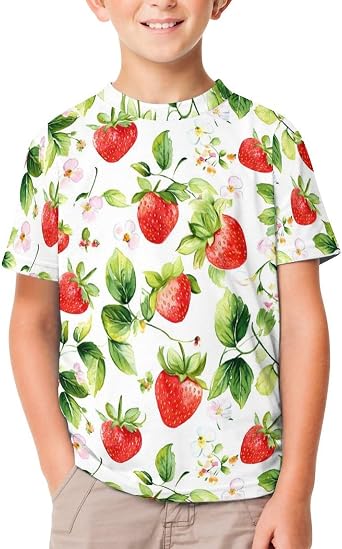 Kids 3D Print Hawaii Tees Short Sleeve T-Shirts for Youth Boys Girls