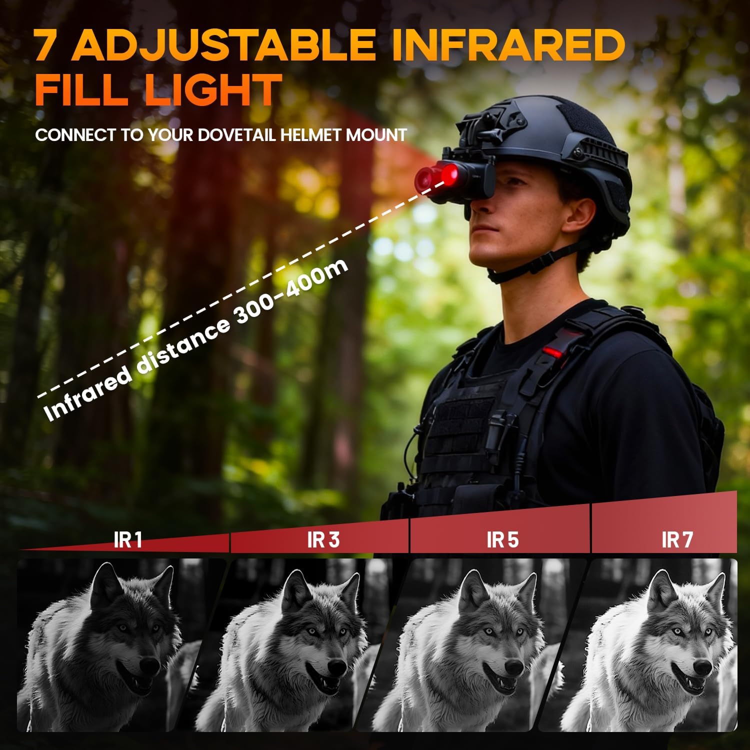 4K Night Vision Monocular for Adults – Infrared Digital Night Vision Device with Starlight Sensor, 7-Level IR Brightness, 8× Digital Zoom – for Hunting, Security, Wildlife & Outdoor Night Use - Image 6