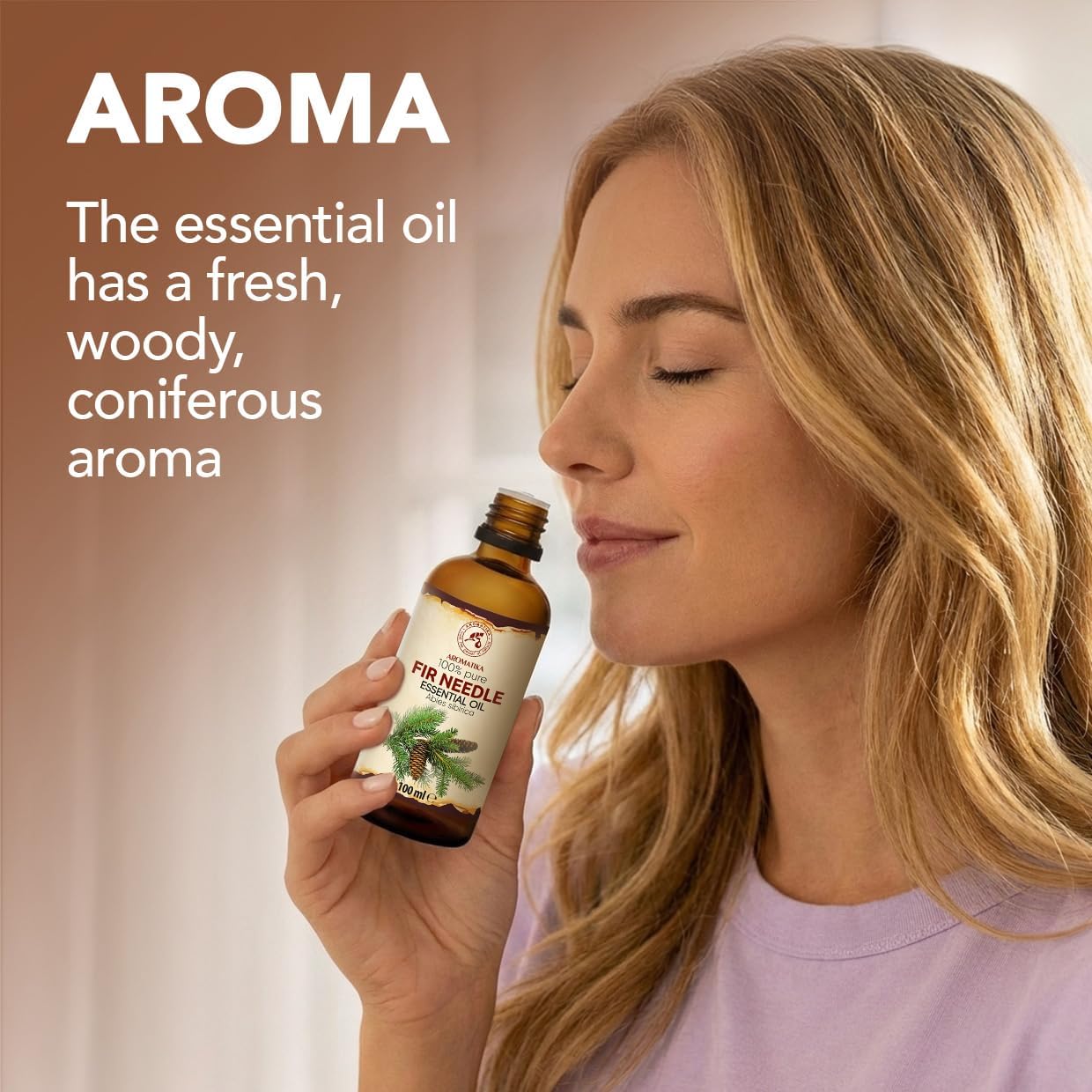 Fir Needle Essential Oil 3.4 Fl Oz (100ml) - 100% Pure & Natural - Freshen Rooms - Home Fragrances - Fresh Aroma - Fir Essential Oils