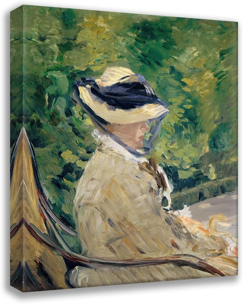 ArtDirect Madame Manet (Suzanne Leenhoff, 1829-1906) at Bellevue (1880) 36x45 UnFramed Museum Art Print Poster Ready for Framing by Édouard Manet (French, 1832-1883)