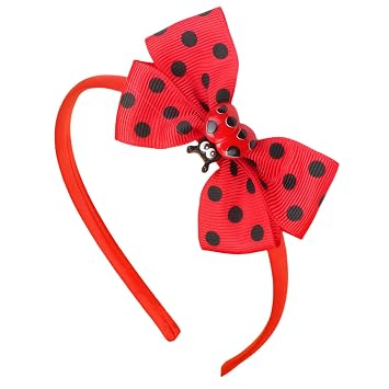 Ladybug Headbands Insect Headband Animal Hairband with Red Polka Dot Bow Cartoon Headwear Insect Cosplay Party Hair Hoop for Halloween Dress Up Party Ladybug Hair Accessories for Women Men 1Pcs