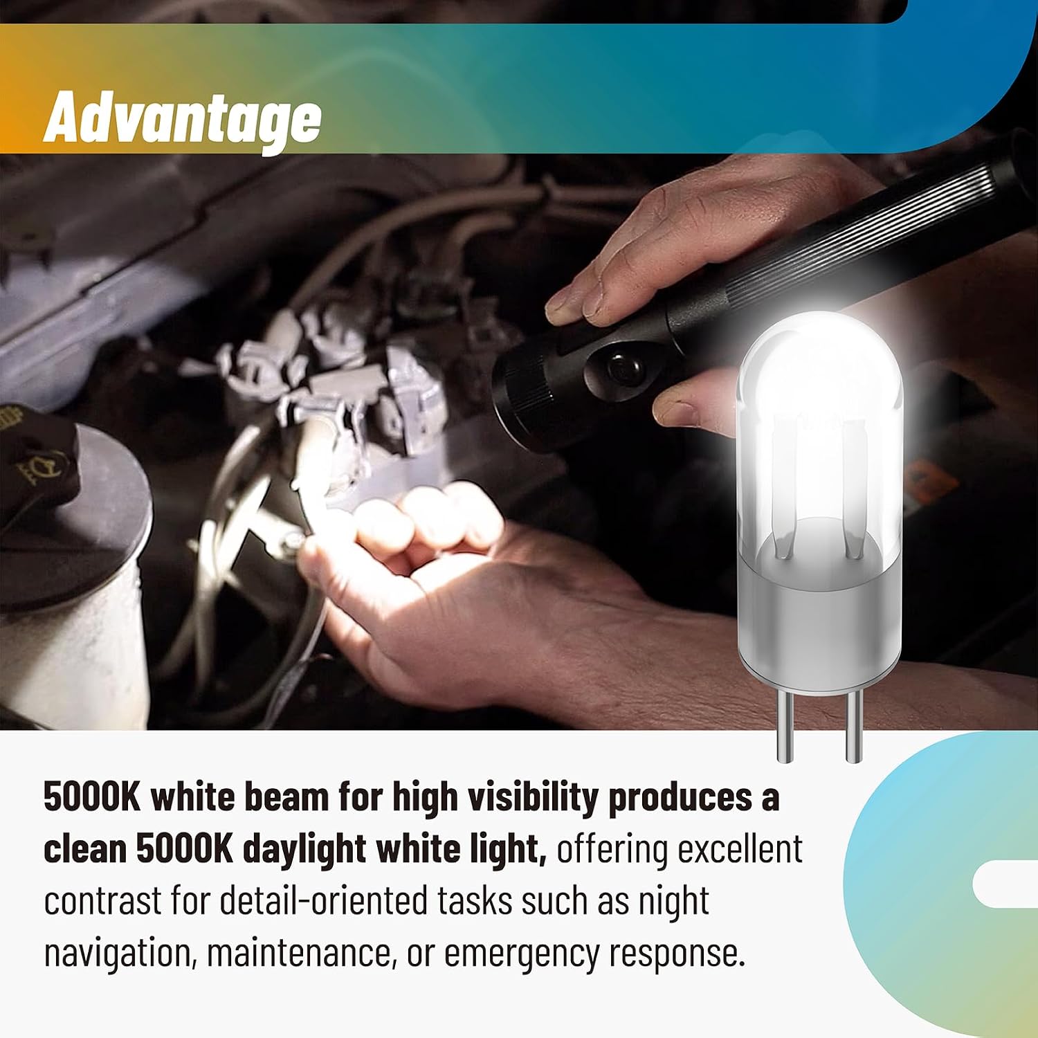 75914 Xenon Flashlight Bulb for Stinger, 6 Watt Bi‑Pin | 2 Pcs 3.7 Volt Xenon Bulb Fit for Select Stinge, Stinger XT & PolyStinger Flashlights, Clear High‑Performance Bulb