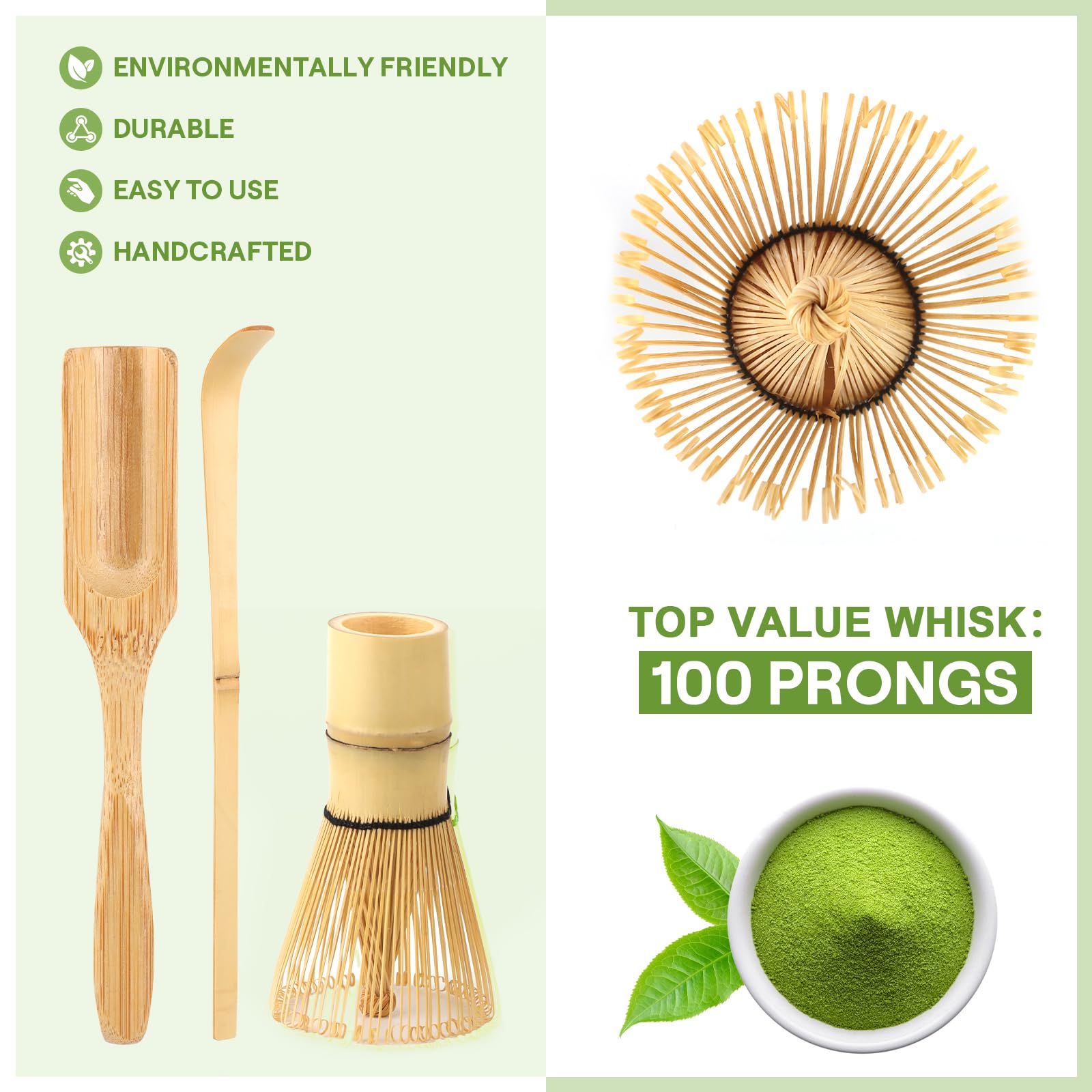 Matcha Kit 5 Piezas Bambú para Amantes del Matcha y Ceremonias del Té