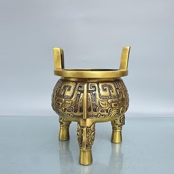 Pure Copper Shengding Decoration Living Room Company Office Desktop Decoration Zhenzhai Zhaocai Dingsheng Qianqiu Fangding Yuanding