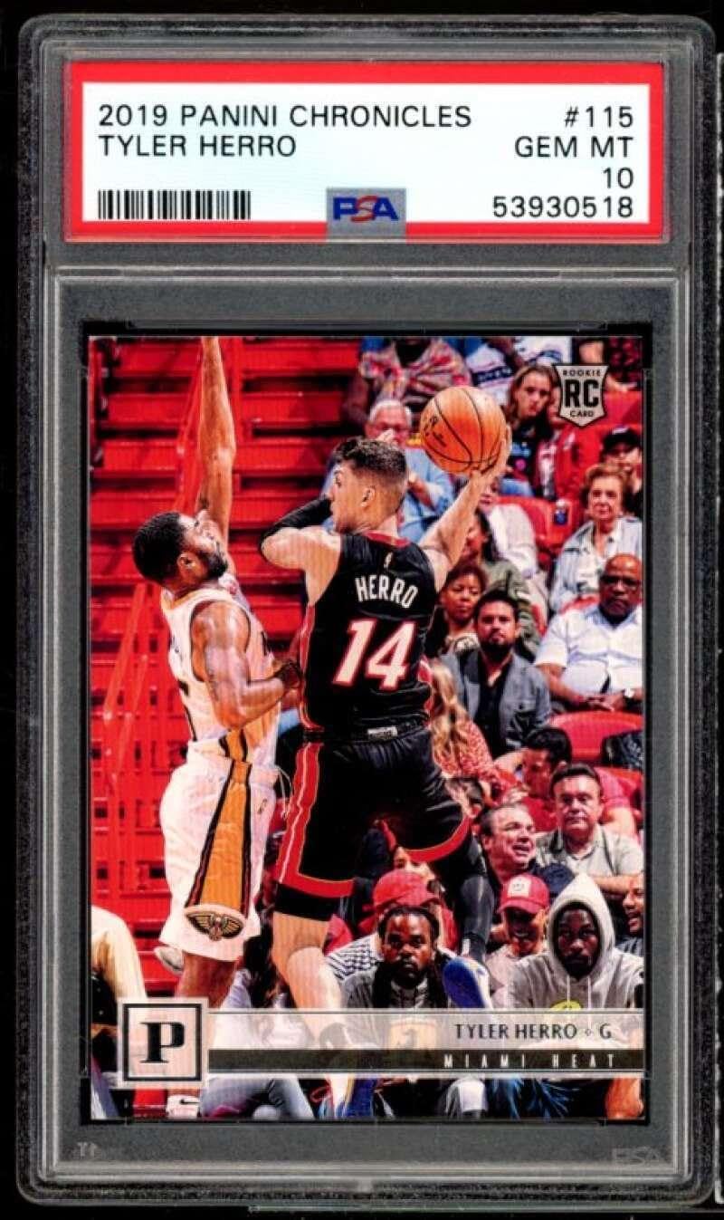 Tyler Herro Rookie Card 2019-20 Panini Chronicles #115 PSA 10 - Basketball Slabbed Rookie Cards