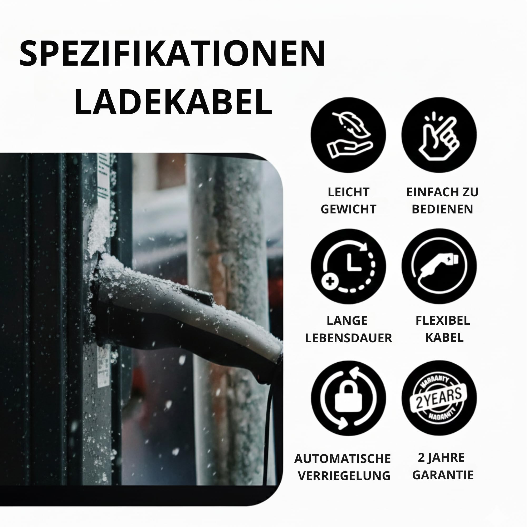 LDY Typ 2 Ladekabel 11kw 15 Meter, Kabel Elektroauto Modus 3 / 16A / 3-Phasig, Ladekabel Elektroauto Typ 2 auf Type 2, Ladekabel e Auto