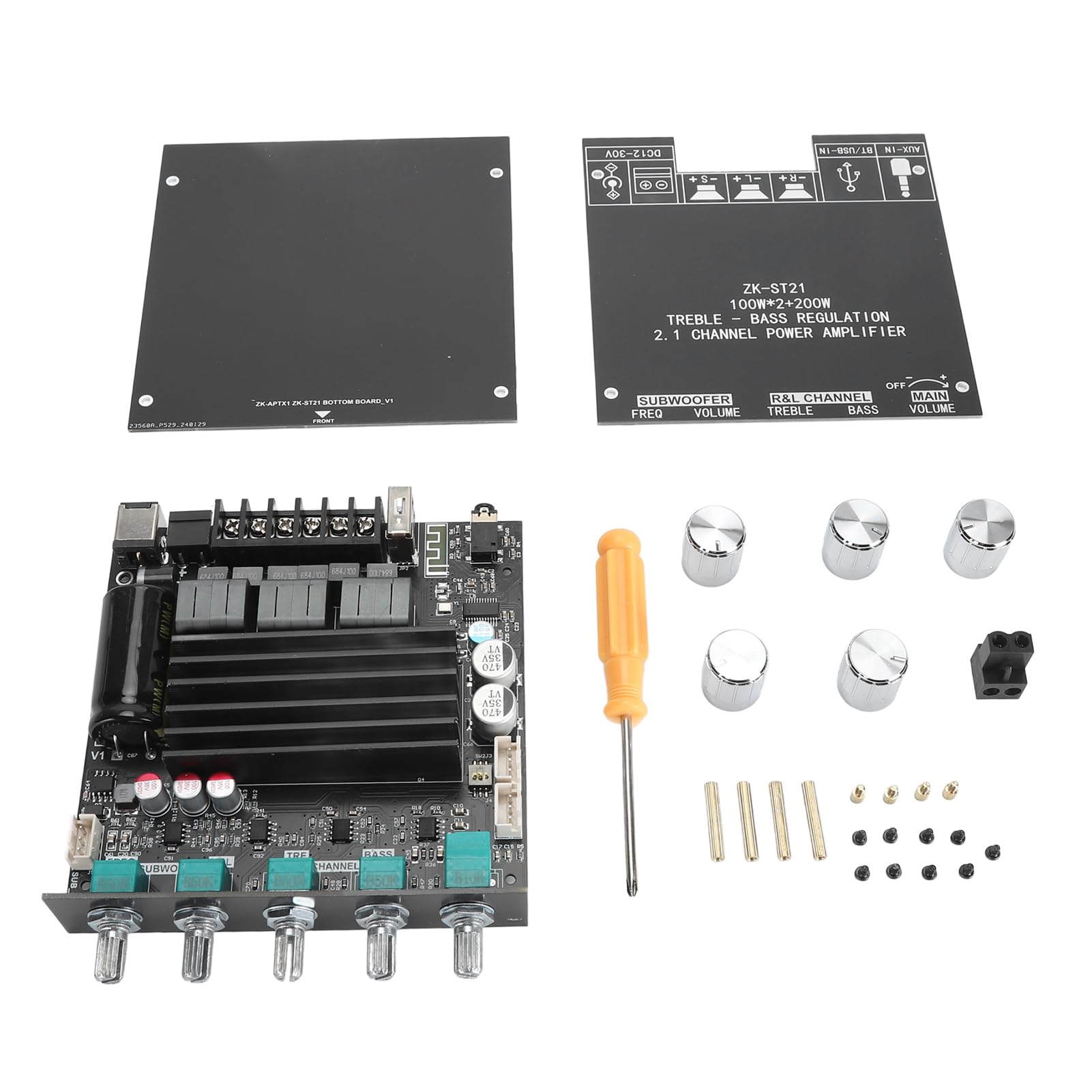 2.1-kanałowa Płytka Cyfrowego Wzmacniacza Mocy Bluetooth (Czarny