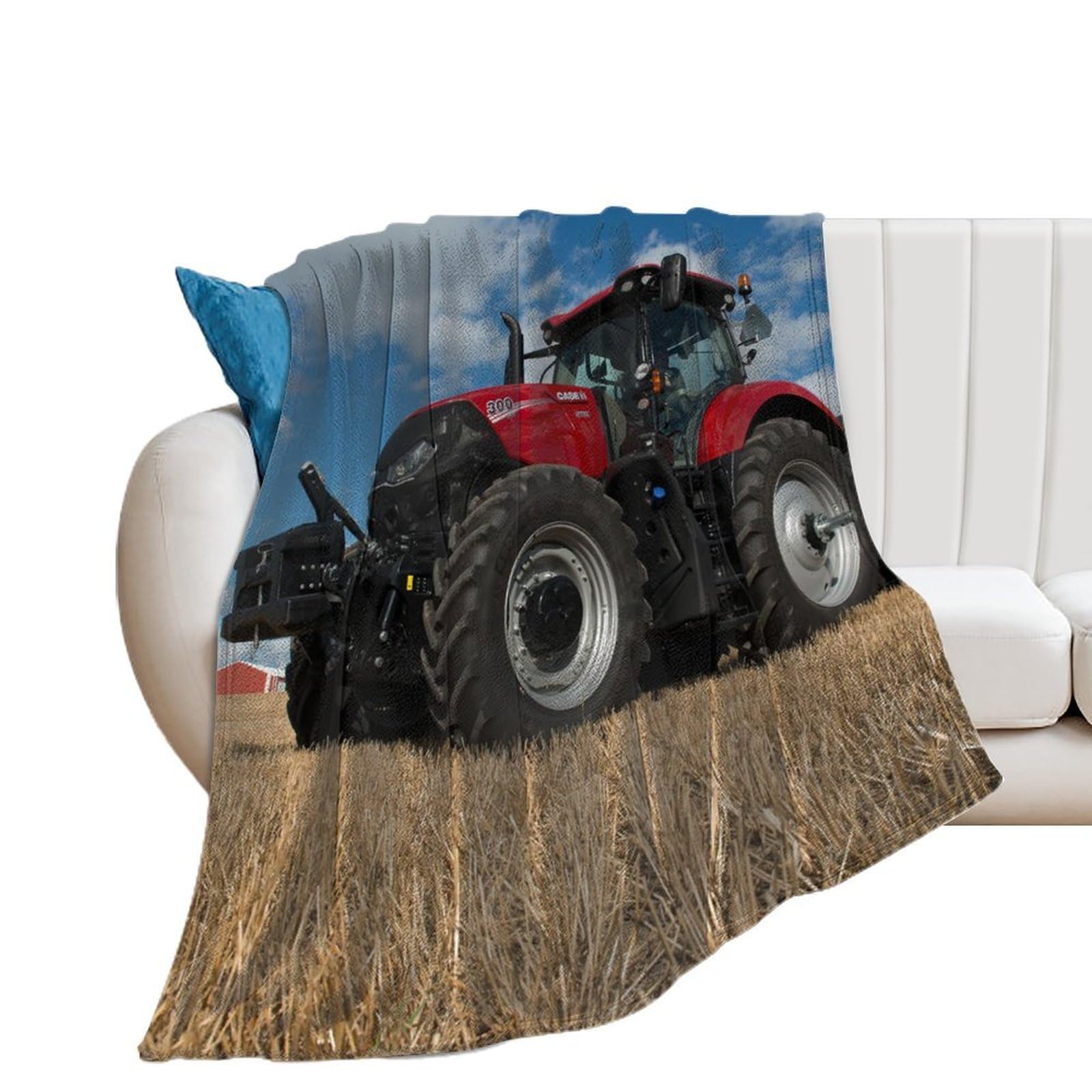 Nclqvjxzkhw Men's Style Tillage Tractor Flannel Blanket Soft Throw Blankets Bed Couch Sofa Travel