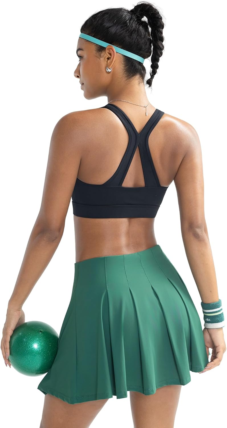 RUNNING GIRL Sports Bras for Women High Support, V Neck Molded Cup High Impact Sports Bra with Sewn in Pads - Image 4