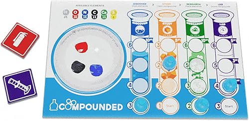 Miniatura 6 de Greater Than Games Compounded The Peer-Reviewed Edition - Greater Than Games, The Compound Building Chemistry Game, Edades 14+, 2-5 jugadores