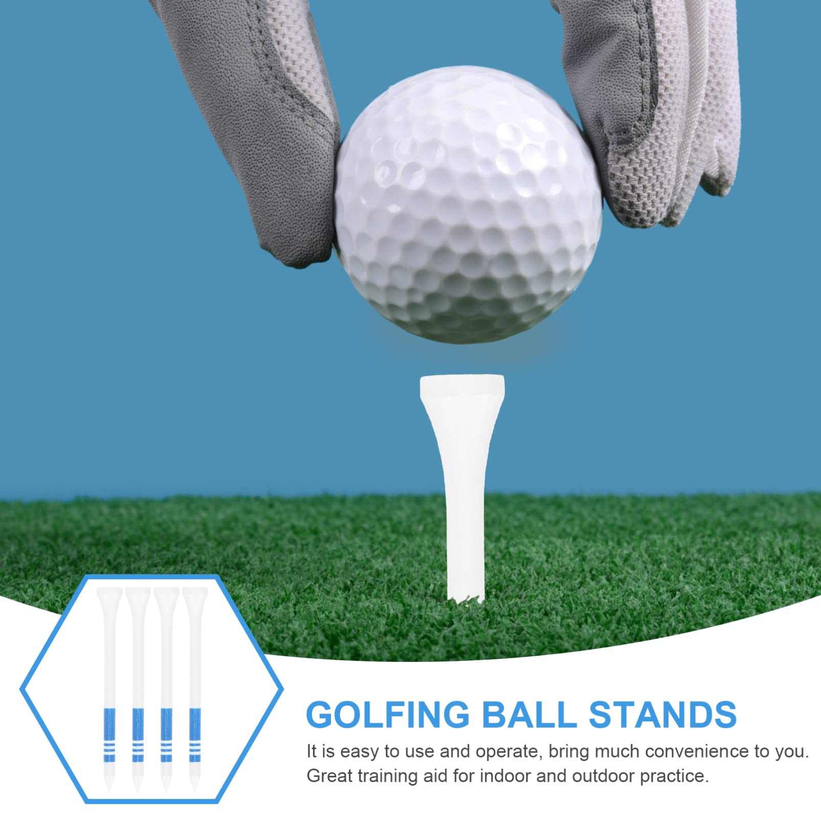ibasenice Soporte De Golf Campo De Prácticas Tees De Golf Tees De Práctica Clavijas para Palos De Golf Suministros para Golf Tees Pequeños Tees Reemplazables Equipo De Golf Madera