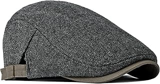 Berretto Classico da Uomo in Tweed Berretto Berretto Berretto Piatto Berretto a Becco D'Anatra Berretto da Guida Berretto da Strillone Unisex Regolabile 55-60CM Cappello da Baseball